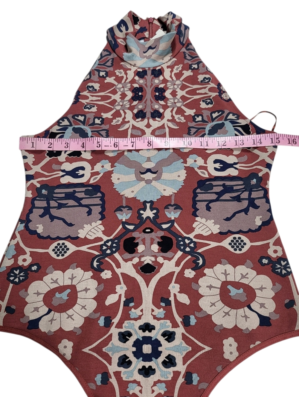 FP Intimately Body — Printed High-Neck Bodysuit in Dusty Pink-Brown - Picture 13 of 16